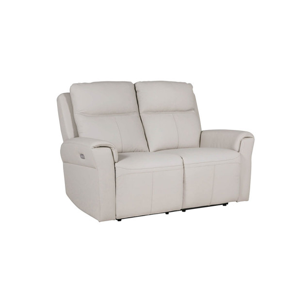 Regent 2 Seater Electric Recliner Leather Stone